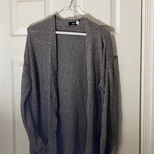BDG Charcoal Open Front Cardigan